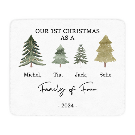 'Our 1st Christmas as a Family' Blanket