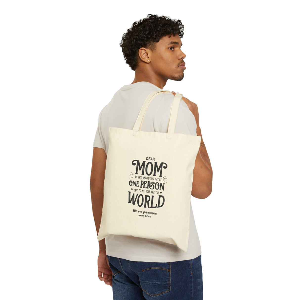 'Dear Mom' Personalized Tote Bag