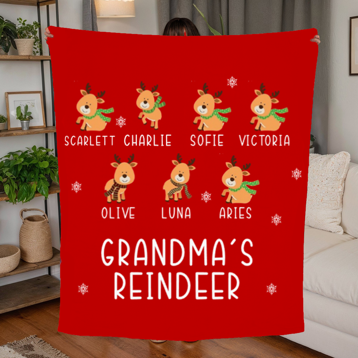 'Grandma's Reindeer' Blanket