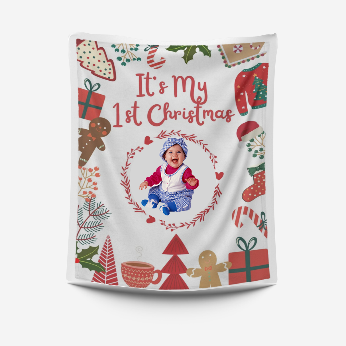 'It's My 1st Christmas' Personalized Blanket