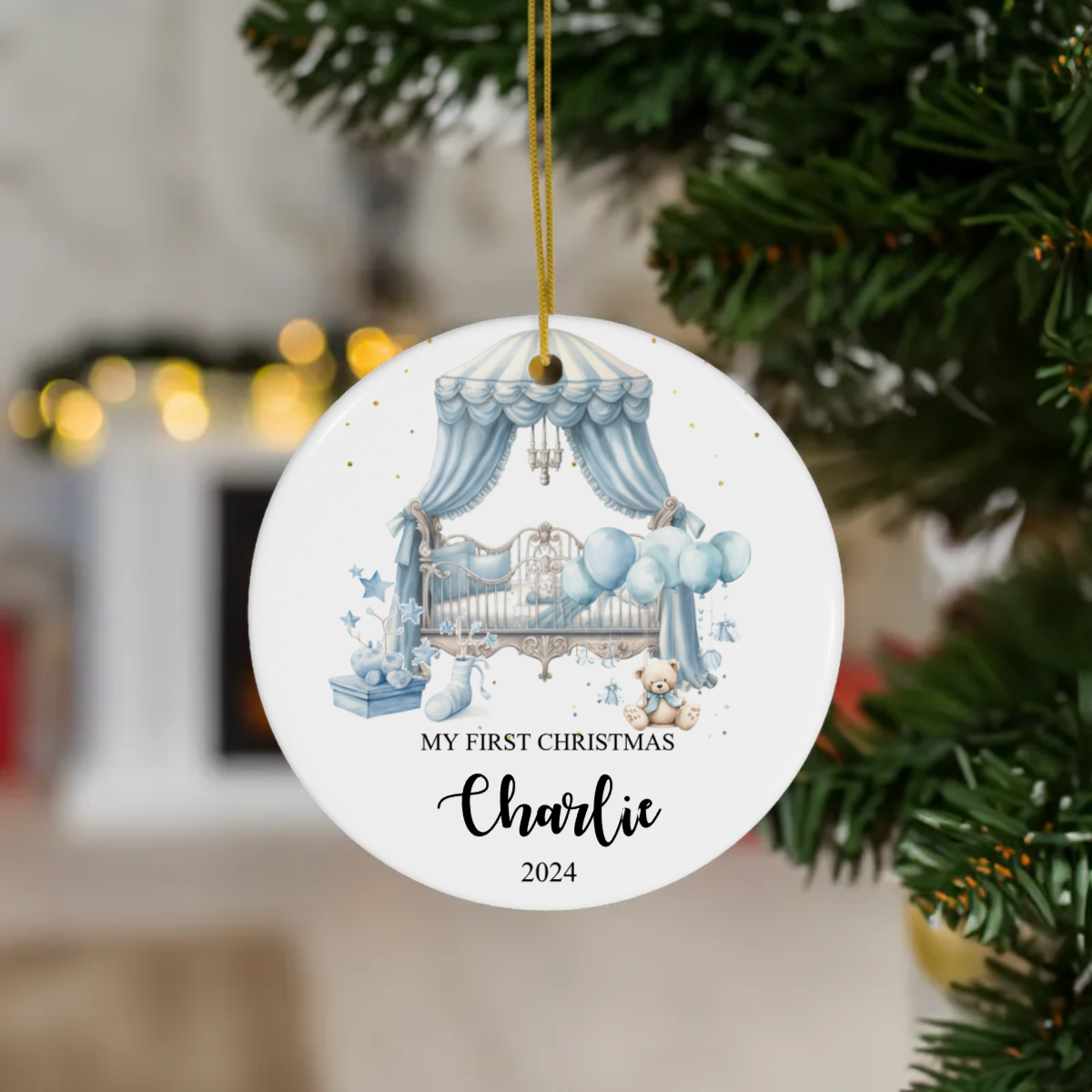 'My 1st Christmas' Ornament - Boy