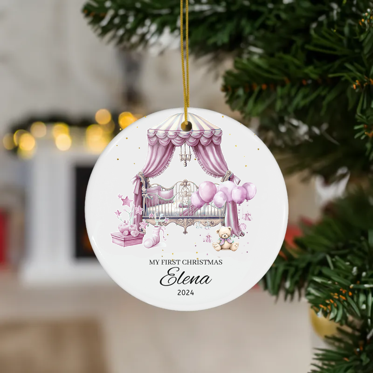 'My 1st Christmas' Ornament - Girl