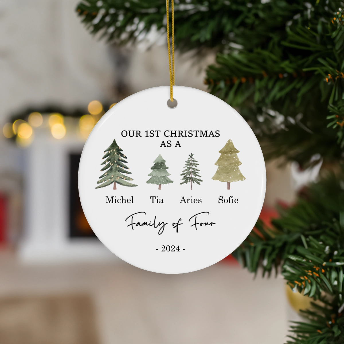 'Our 1st Christmas as a Family' Christmas Ornament