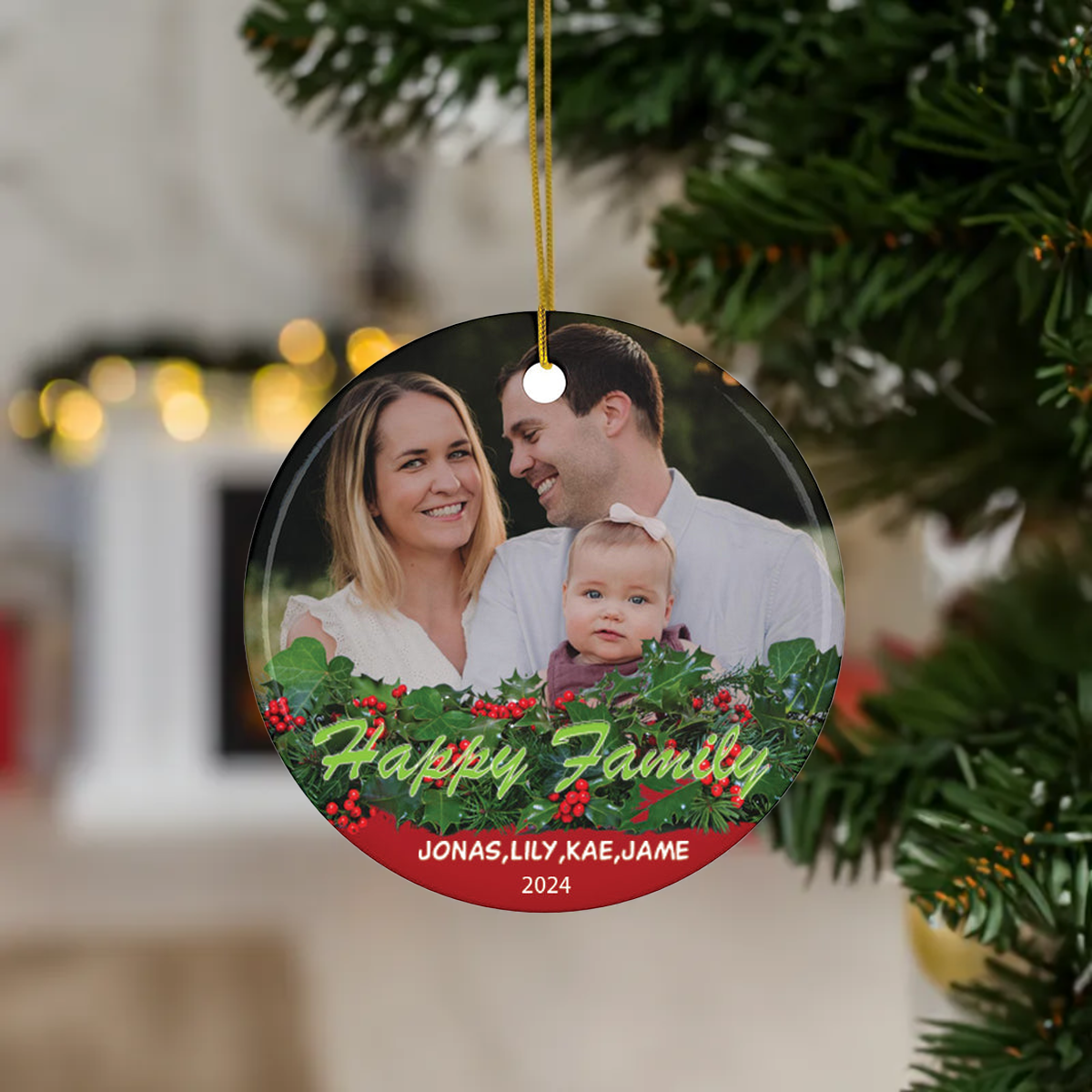 Personalized "Photo Upload" Family Ornament