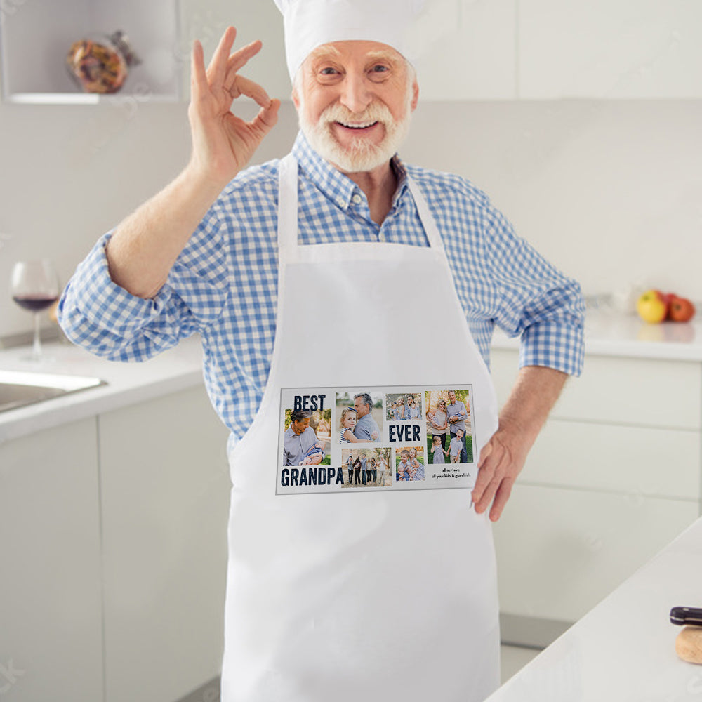 Best Grandpa Ever Apron, 5-Color Straps (AOP)