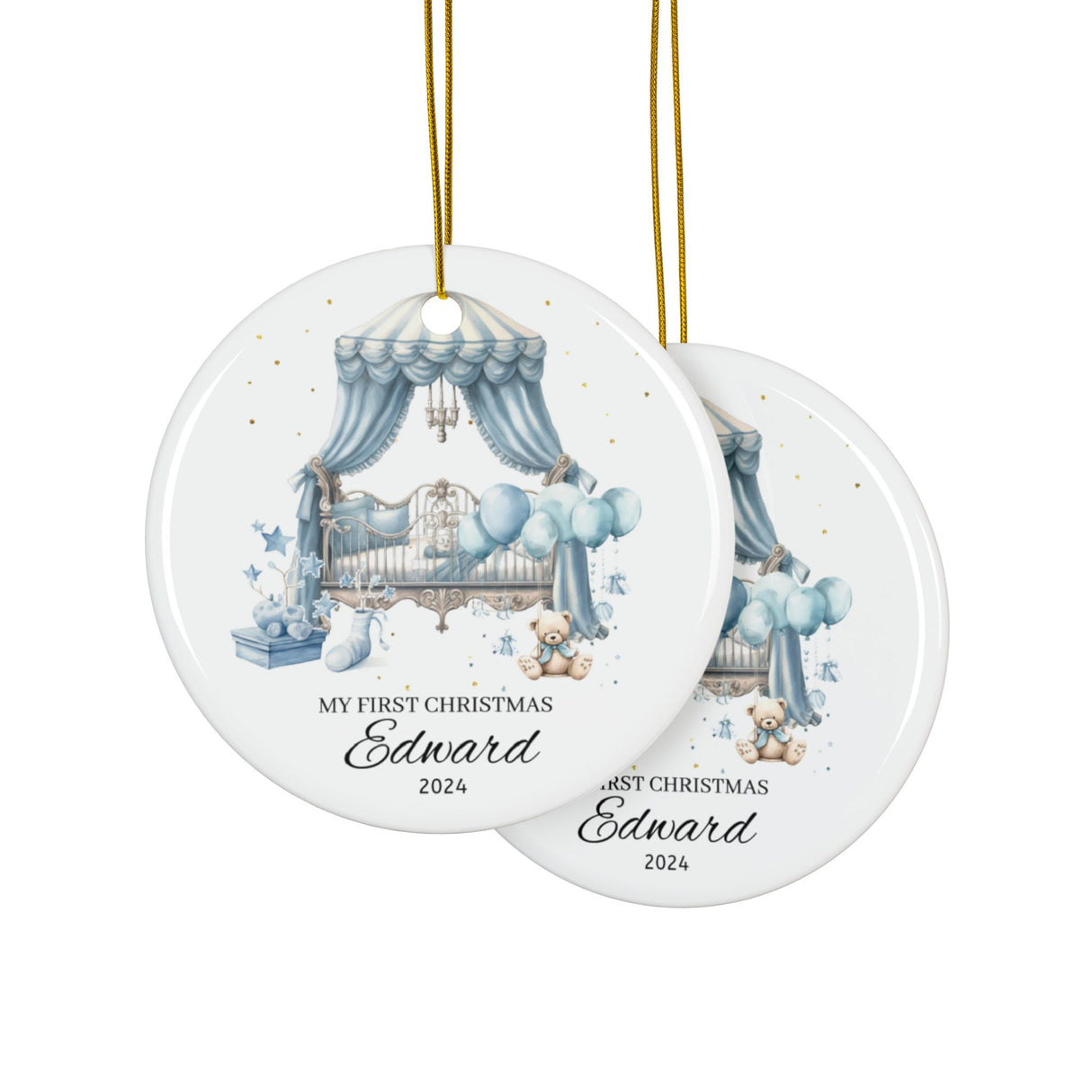 'My 1st Christmas' Ornament - Boy