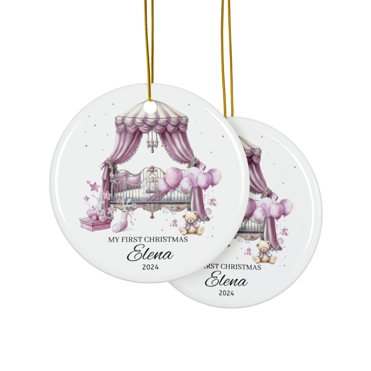 'My 1st Christmas' Ornament - Girl