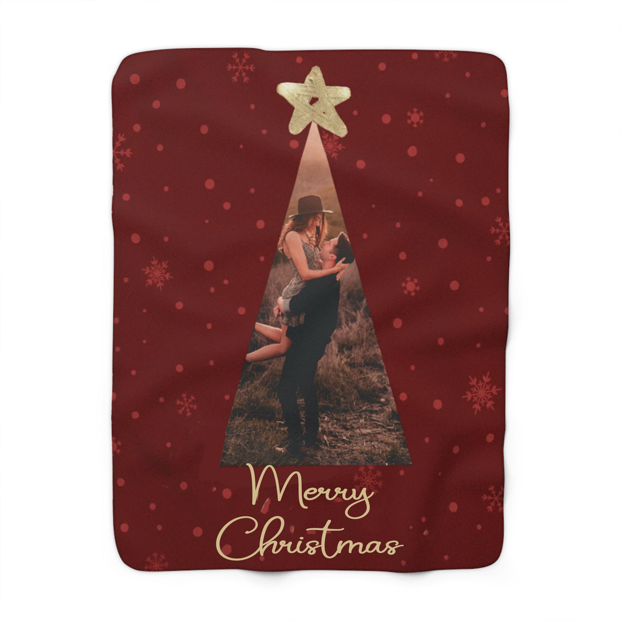 Merry Christmas Tree (Photo Upload) Blanket